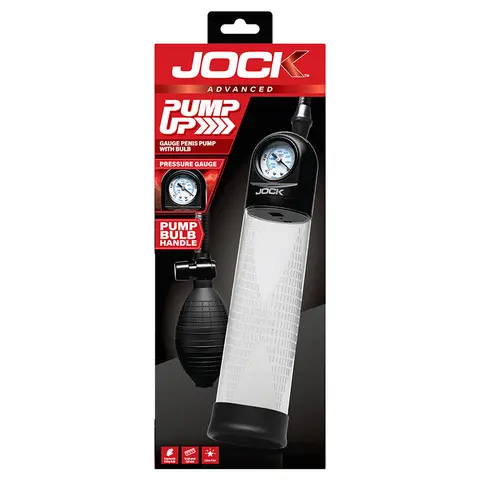 JOCK Advanced Pump Up Gauge Penis Pump with Bulb