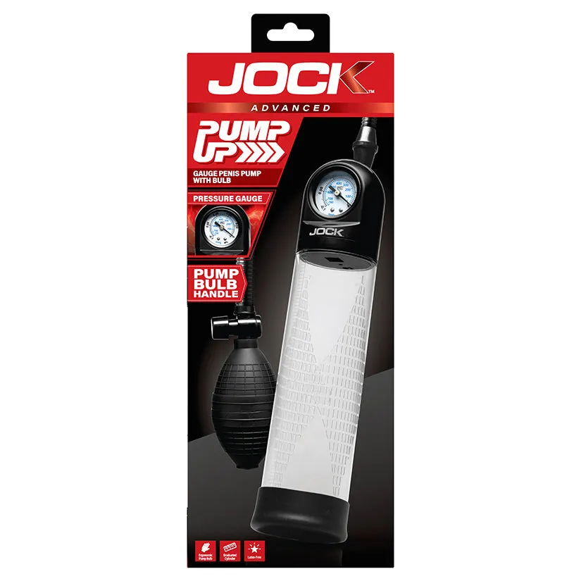 JOCK Advanced Pump Up Gauge Penis Pump with Bulb