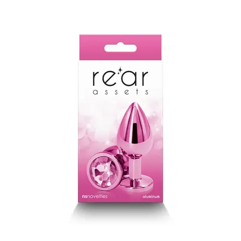 Rear Assets Metal Anal Plug Medium in Pink