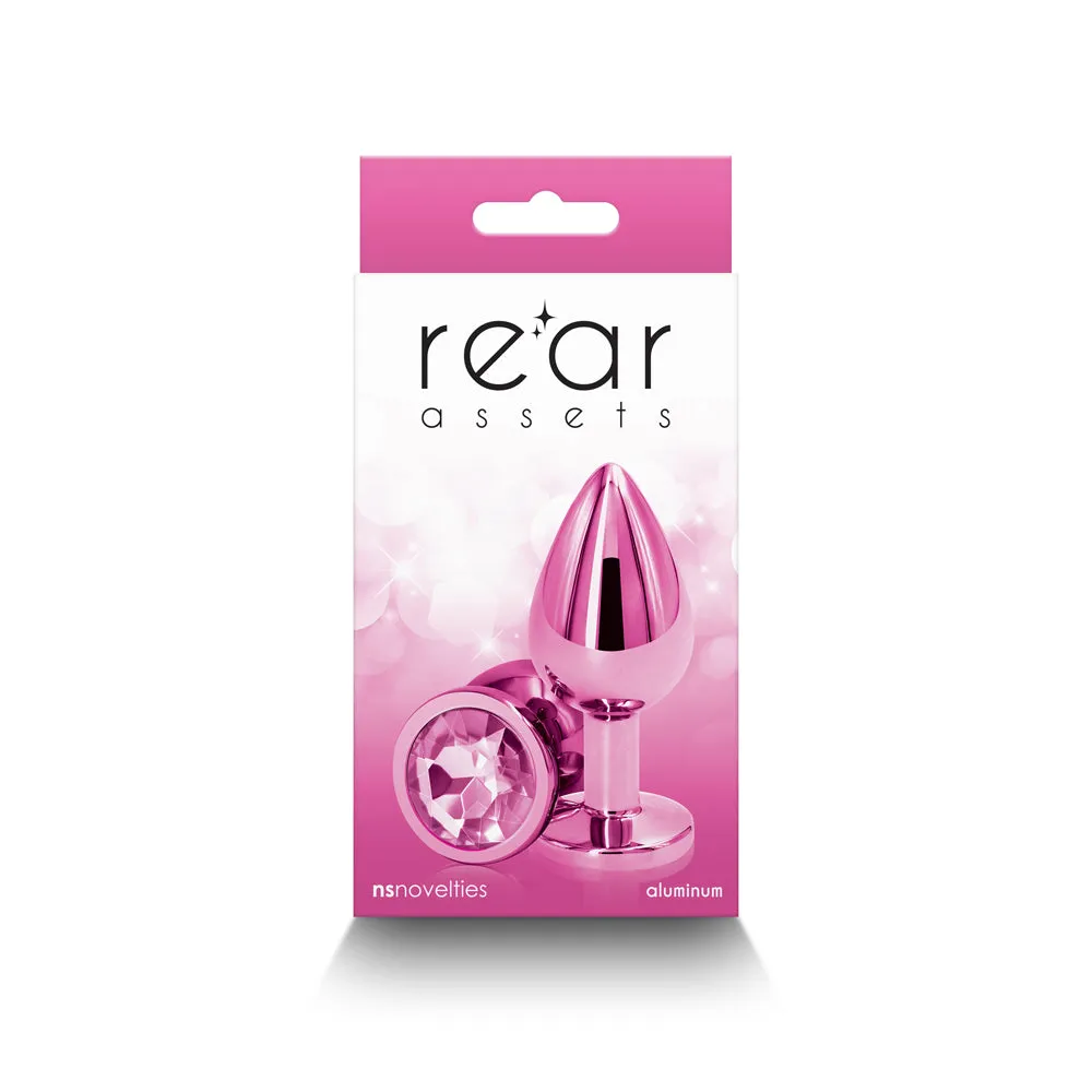 Rear Assets Metal Anal Plug Medium in Pink