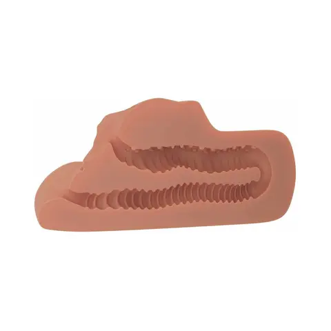 PDX Plus Perfect Pussy Double Stroker in Tan