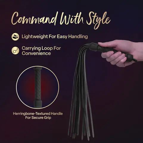 Temptasia Ardor Flogger in Black