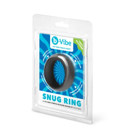 b-Vibe Snug Ring 40mm Snug Fit Silicone C-Ring in Black