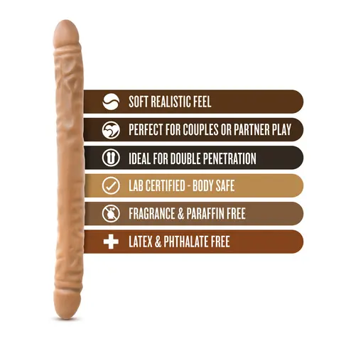 Dr. Skin 18 in. Double Dildo in Tan
