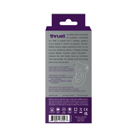VeDO Thrust Rechargeable Dual C-Ring in Purple