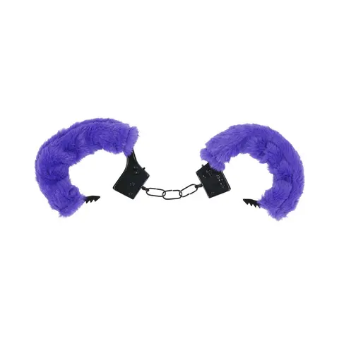 Merci Fluff Cuffs in Violet