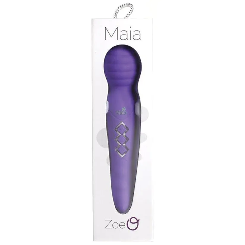Maia Zoe Twisty Rechargeable Vibrating Wand in Purple