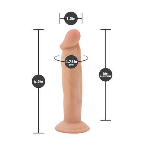 Dr. Skin Dr. Small Realistic 6.5 in. Dildo in Beige
