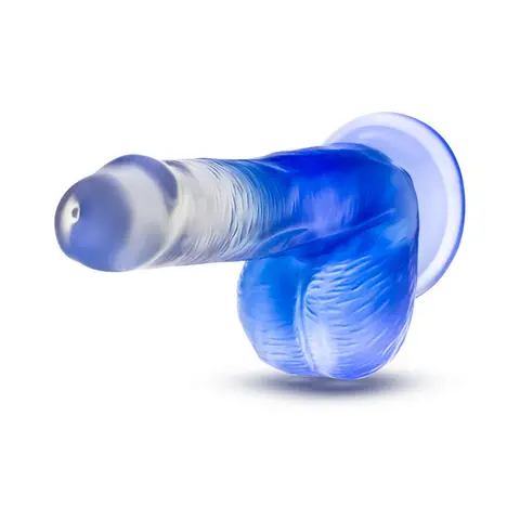 B Yours Stella Blue 6 in. Dildo with Balls Blue