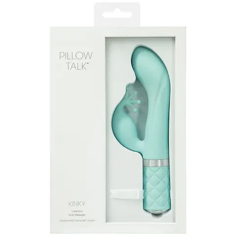 Pillow Talk Kinky Dual Massager Teal 8.5 in.