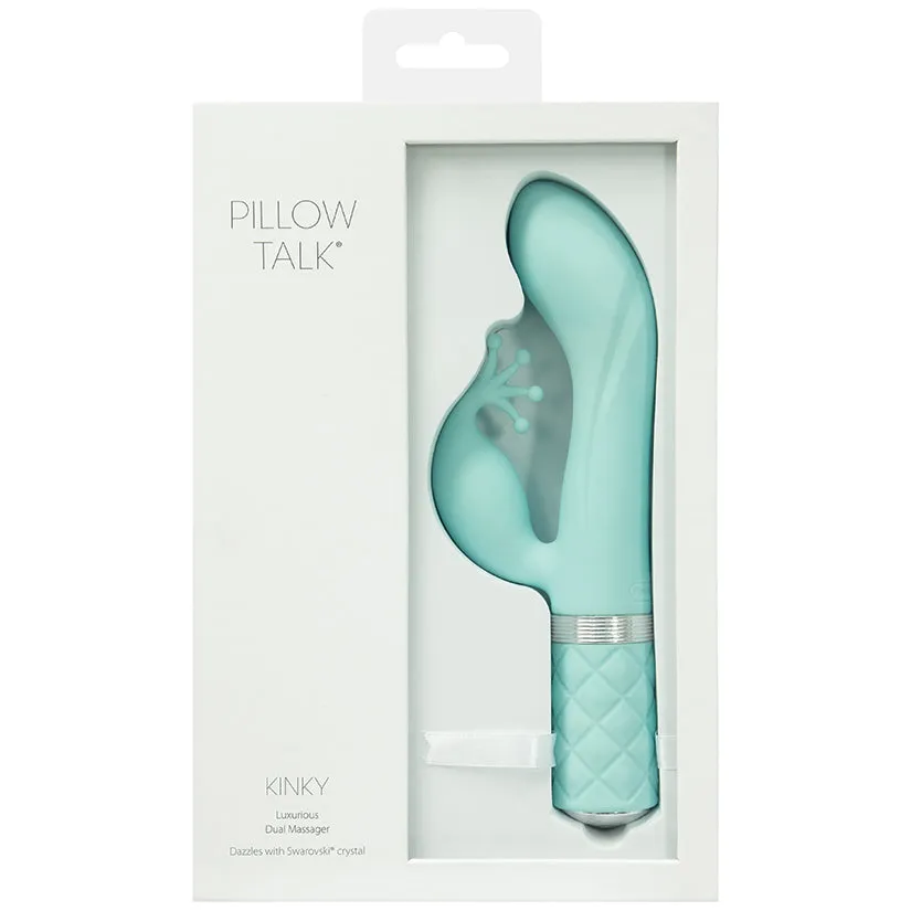 Pillow Talk Kinky Dual Massager Teal 8.5 in.