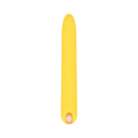 Evolved Sunny Sensations Rechargeable Silicone Sli mline Vibrator Yellow