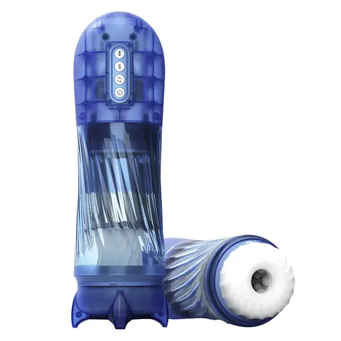 Tracy's Dog Steelcan Automatic Male Masturbator Transparent Blue
