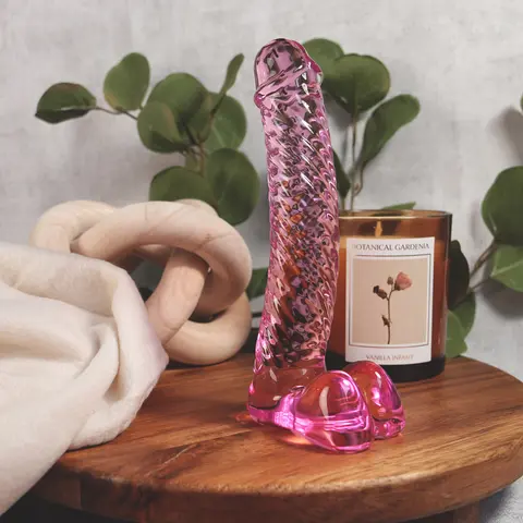 Clarity Seraphic Solstice Blush Glass Dildo