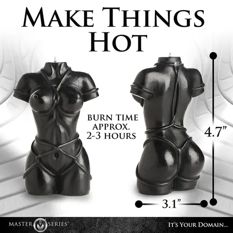 Master Series Bound Goddess Drip Candle in Black