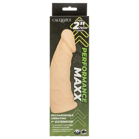 Performance Maxx Rechargeable Vibrating Extension Ivory 7 in.