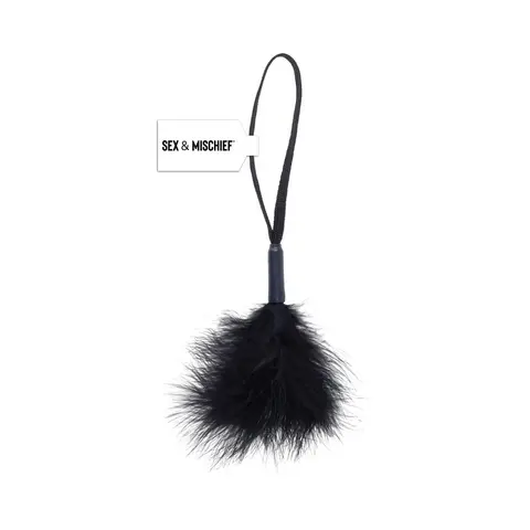 Sportsheets Sex & Mischief Peaches 'n CreaMe Wrist Feather Tickler in Black