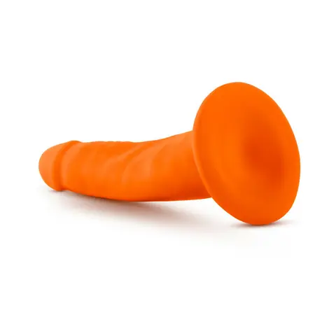 Neo 6 in. Dual Density Dildo Neon in Orange
