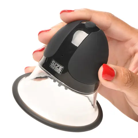 Size Matters 10X Rotating Silicone Nipple Suckers with 4 Attachments in Black