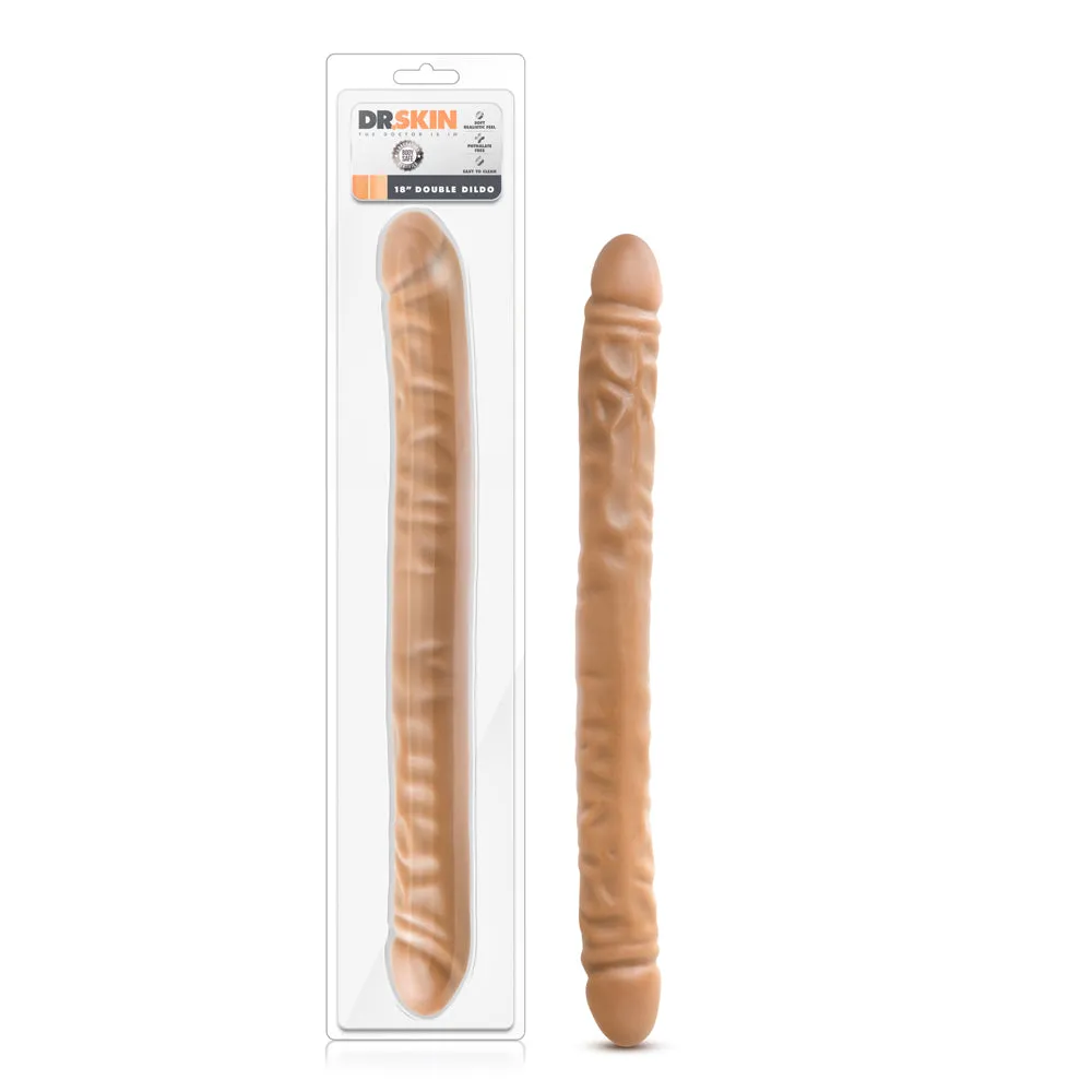 Dr. Skin 18 in. Double Dildo in Tan