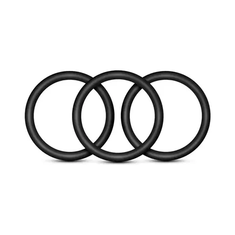 Performance VS3 Pure Premium Silicone Cockrings 3-Pack Large Black