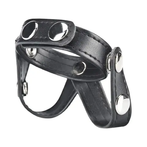 Blue Line C&B Gear V-style Cock Ring with Ball Divider