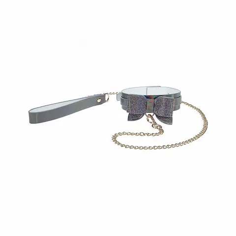 Ouch! International Paris Collection Collar with Leash in Black