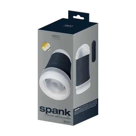 VeDO Spank Rechargeable Vibrating Stroker Clear