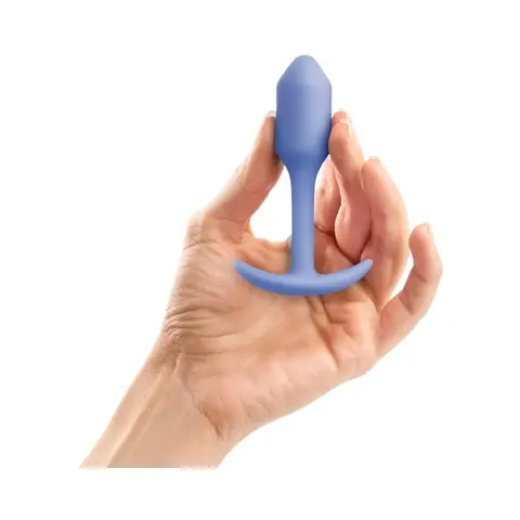 B-Vibe Snug Plug 1 Weighted Silicone Anal Plug in Violet