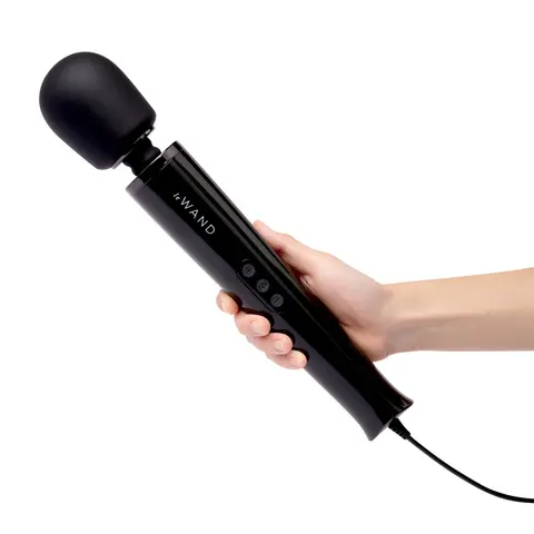 Le Wand Plug-In Vibrating Massager in Black