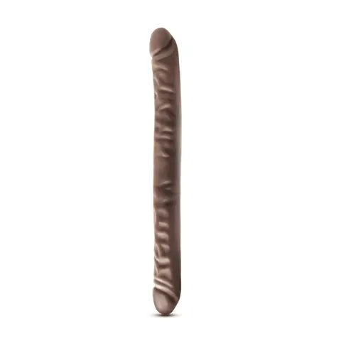 Dr. Skin 18 in. Double Dildo in Brown