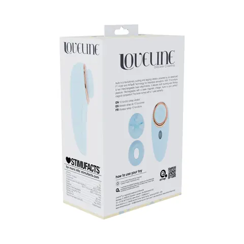 LoveLine Aurie AirTapTech Rechargeable Vibrator in Blue