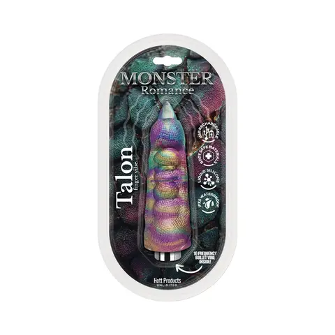 Monster Romance Talon Silicone Finger Sleeve With Multi-Speed Bullet