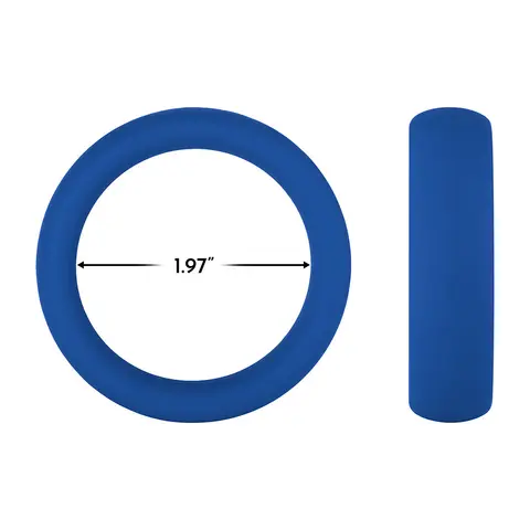 Forto F-64 Wide Liquid Silicone Cockring Large in Blue