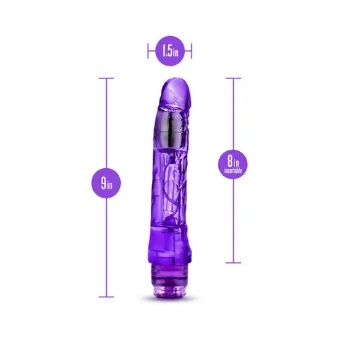 Naturally Yours Mambo Vibe Realistic 9 in. Vibrating Dildo in Purple