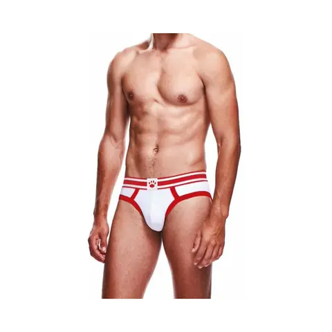 Prowler Brief White/Red M