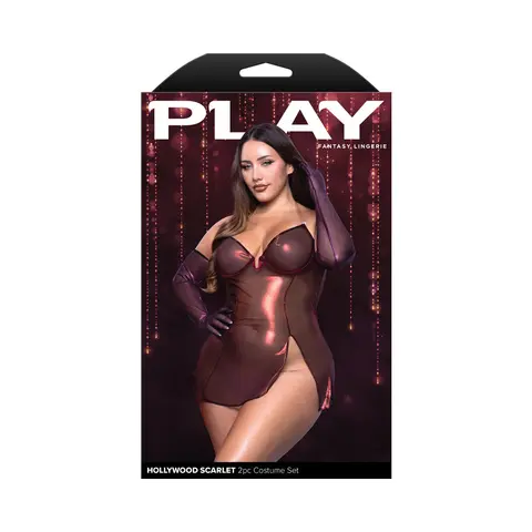 Fantasy Lingerie Play Hollywood Scarlet 2-Piece Character Costume Set XL/2XL