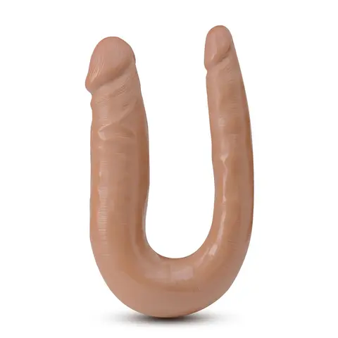 Dr. Skin Mini Double Dong Realistic 12 in. Dual-Ended Dildo in Tan
