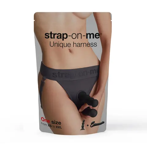 Strap-On-Me Harness Lingerie Unique One Size in Grey