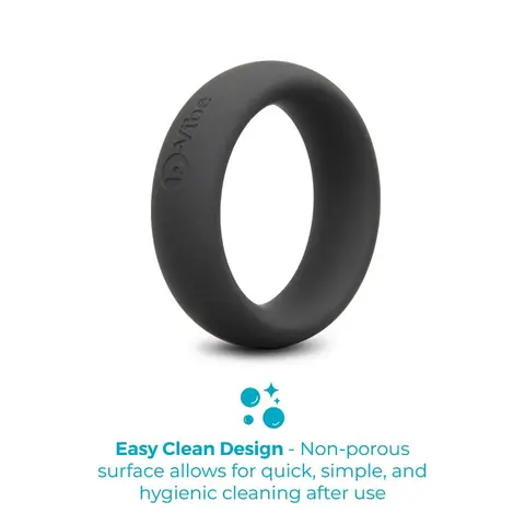 b-Vibe Snug Ring 45mm Snug Fit Silicone C-Ring in Black