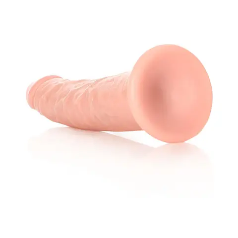 RealRock Realistic 6 in. Slim Dildo With Suction Cup in Beige