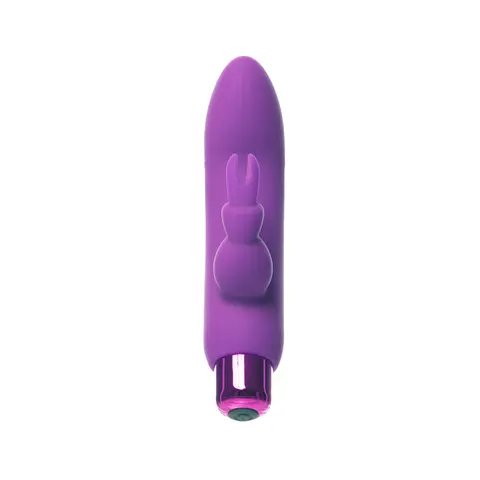 Powerbullet Alice's Bunny Rechargeable Bullet Vibrator with Silicone Rabbit Sleeve in Purple