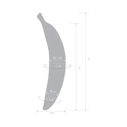 Glas Banana Joy 7 in. Glass Dildo