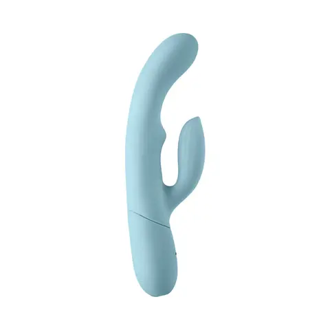 FemmeFunn Balai Rechargeable Silicone Swaying Motion Dual Stimulation Vibrator Light in Blue