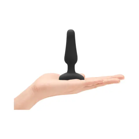 b-Vibe Novice Rechargeable Remote-Controlled Vibrating Silicone Anal Plug in Black