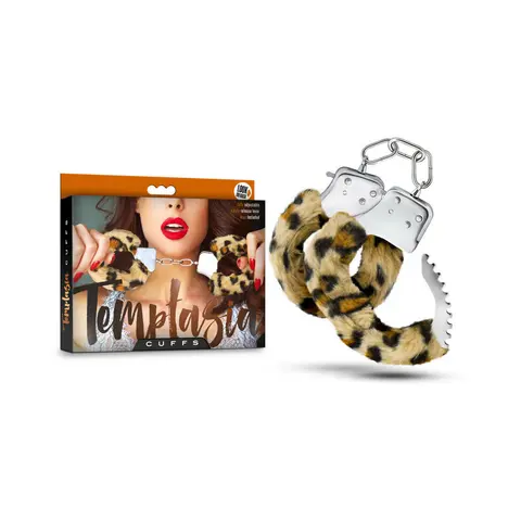 Temptasia Adjustable Faux Fur Cuffs in Leopard
