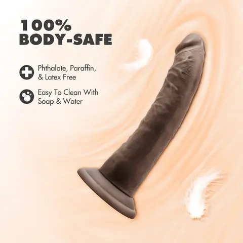 Dr. Skin Realistic 7.5 in. Dildo Brown