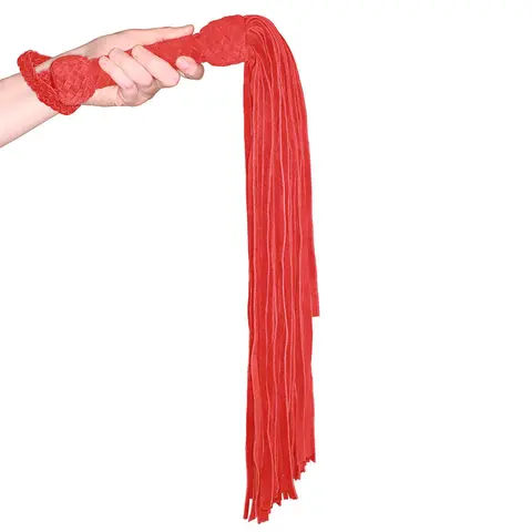 Prowler RED Leather Suede Flogger in Red