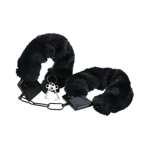 Merci Fluff Cuffs in Black