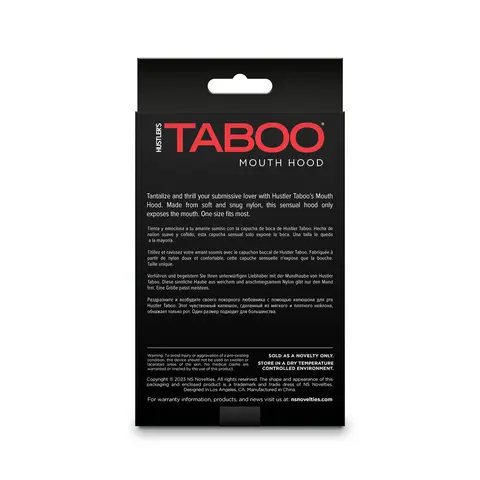 Hustler Taboo Mouth Hood Black